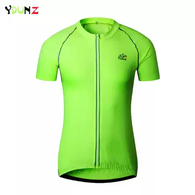 Bicycle Tour de France short-sleeved cycling suit men's summer breathable sweating bicycle suit mountain bike night riding speed dry coat