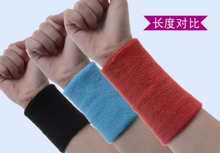 Bracers Nam Giới và phụ nữ Bóng Rổ Cầu Lông Cotton Mồ Hôi Thể Thao Dây Đeo Cổ Tay Khăn Dệt Kim Wristguards Hai Gói tất ống chân giữ ấm