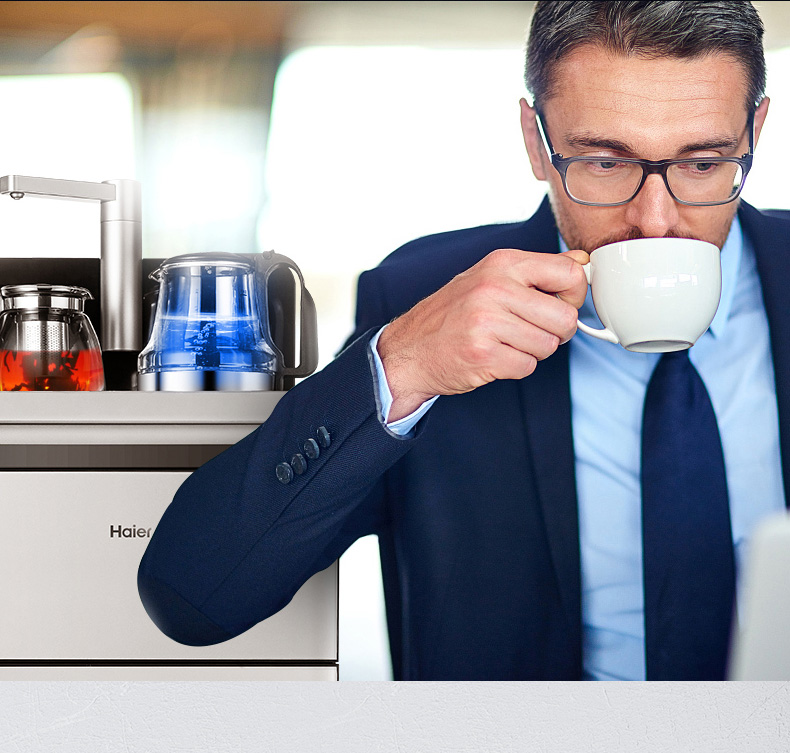 Máy pha trà Haier nhà máy lọc nước thông minh dọc đa chức năng Máy lọc nước tự động đa năng YR1887-CB - Nước quả may loc nuoc aqua