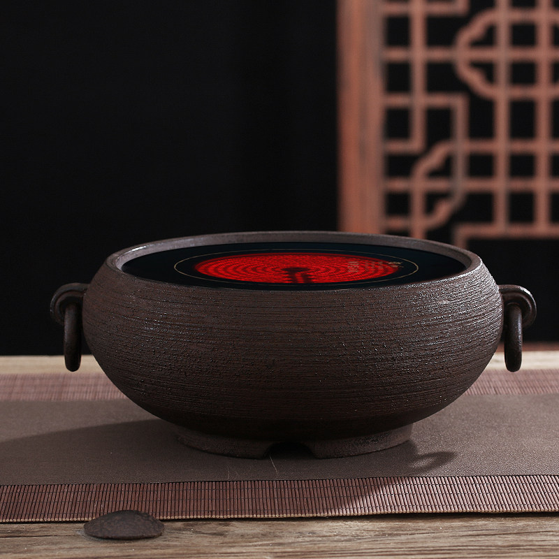 Old Rock Clay Black Crystal Stove Iron Jug Special Home Cooking Tea Machine Mini Small Silent Electric Heating Kung Fu Bubble Tea Stove to burn water