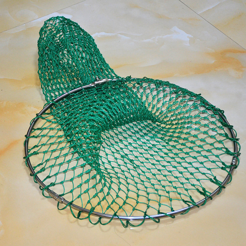 High horsepower net pocket fishing net head stainless steel foldable fishing net copy fishing net fishing large object fishing net head fishing gear