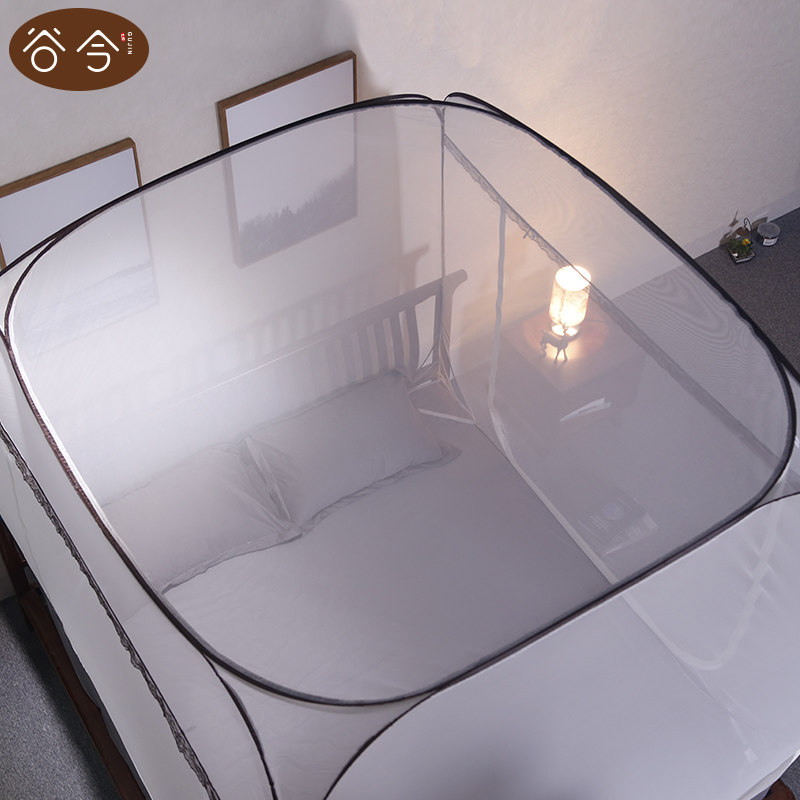 Valley This is free to install Mongolia Pack mosquito nets 2021 new 1 8m beds 1 35 m Dust-proof Home Encryption thickened 2 0M