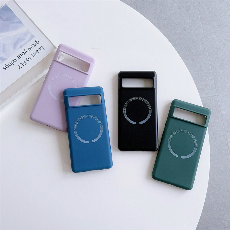 High-End Feel Suitable for Google 9A Phone Case Pixel8A/7A Liquid Silicone 5A/6Pro Skin-Feel Pixel9Pro Magnetic 8/7Pro Full Coverage 10 Solid Color Anti-Drop Protective Soft Case for Men and Women