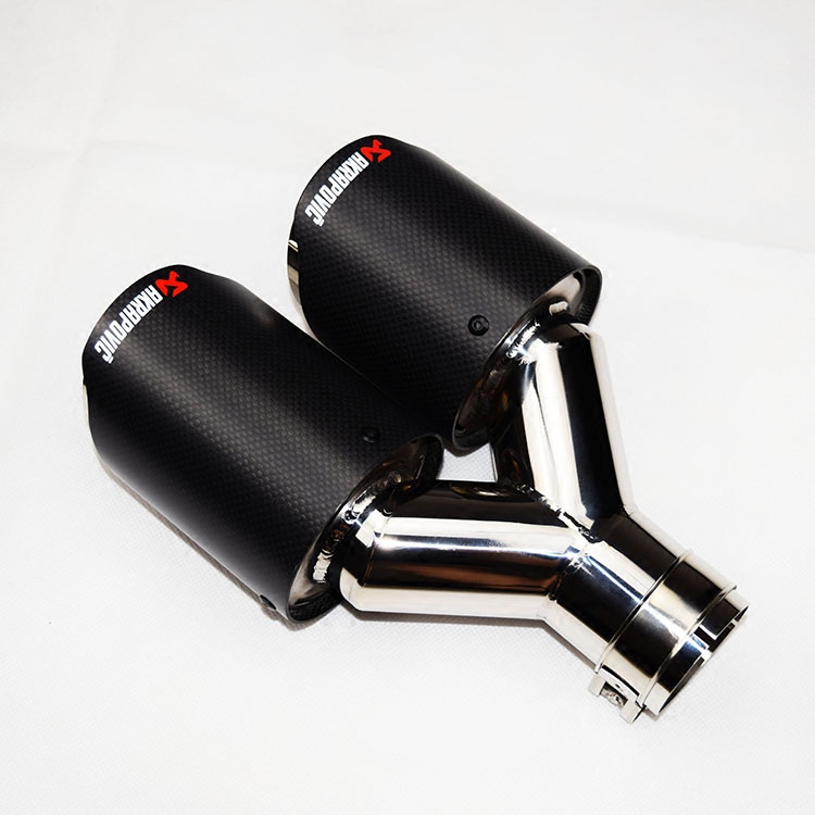 Carbon fiber Scorpio AK one out of the two tail mouth GM modified large diameter double exhaust pipe four out of the tail throat