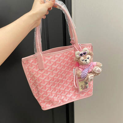 Dog Tooth Bag 2025 New large-capacity single-shoulder hand-held bun mother bag, high-end style, high-end vegetable basket bag for women