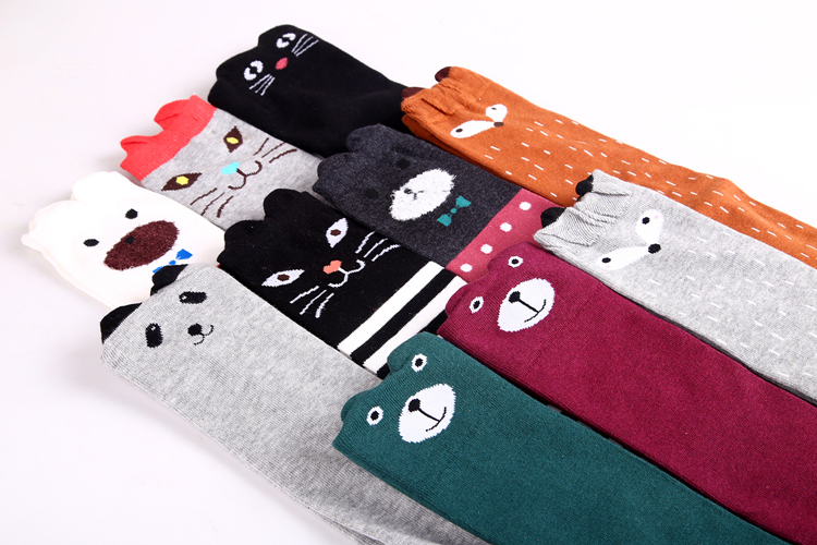 Mùa xuân và mùa thu Trẻ em Bít tất Cotton Các cô gái Hàn Quốc ống qua đầu gối Chân bé Một nửa vớ mới tất lưới cho bé