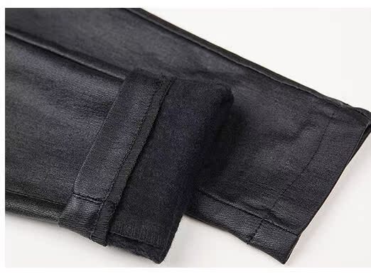 Thu đông 2018 cộng với nhung cao cạp cao PU mặc quần legging Phiên bản Hàn Quốc của những chiếc quần cạp cao tự co giãn nhỏ quần legging hàn quốc