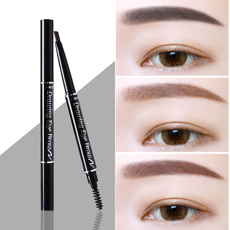 9 9 Double head eyebrows with a raised eyebrow beginner foggy eyebrow brushed female waterproof and sweat-proof natural lasting not to fall