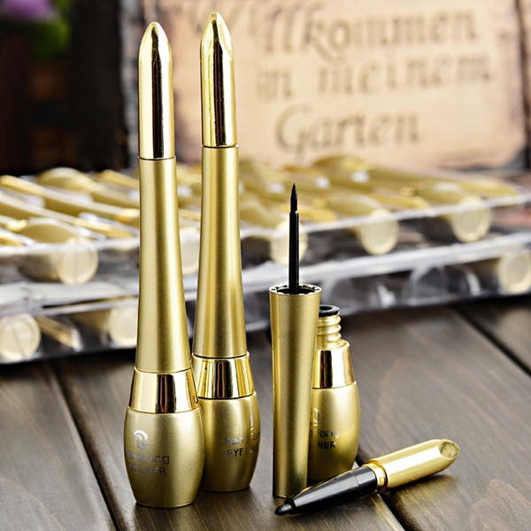 9.9 Yuan Hengfang gold tube dual-purpose eyeliner + liquid eyeliner hard head waterproof and easy to color