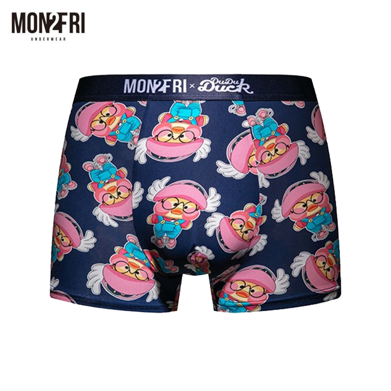 Mon2Fri Co-Branded Hyaluronic Acid Duck Men's Underwear Cute Cartoon Fun Couple Boxer Briefs Gift for Boys