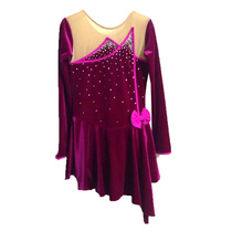 LIUHUO Custom children LadiesGirls figure skating suit Skating Rink Dress to serve wine red dance