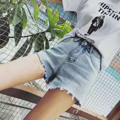 20 years of new summer irregular high waist small size denim shorts female chic style leg length 24 size student hot pants trend
