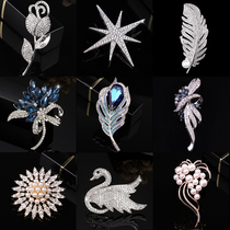 High-end atmospheric brooch female Korean corsage badge decoration pin open shirt buckle creative versatile fixed clothes accessories