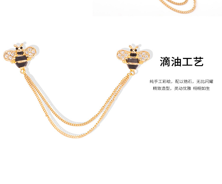 Nhỏ tươi ong da trâm cài trâm chuỗi mặt dây chuyền áo sơ mi cổ áo pin khóa Tây lắp ráp trang sức nữ - Trâm cài huy hiệu