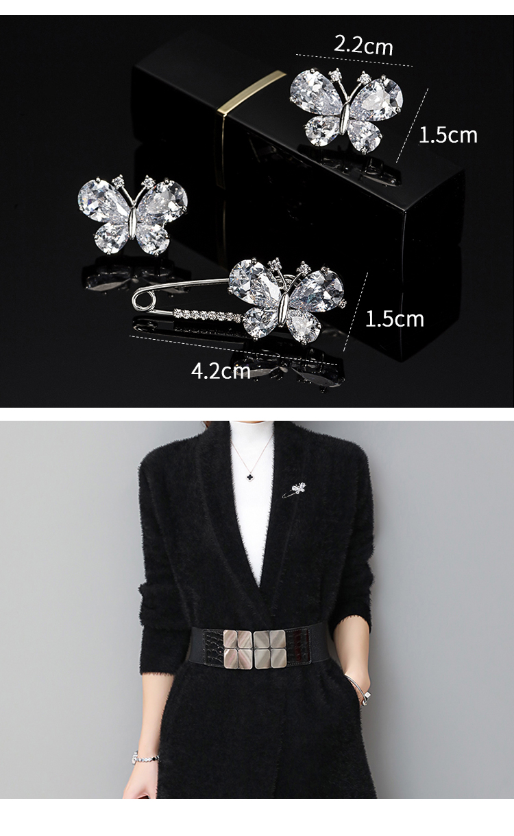 Thời trang hàn quốc zircon mini brooch trâm cardigan áo len coat neckline pin khóa quần áo với phụ kiện phụ nữ