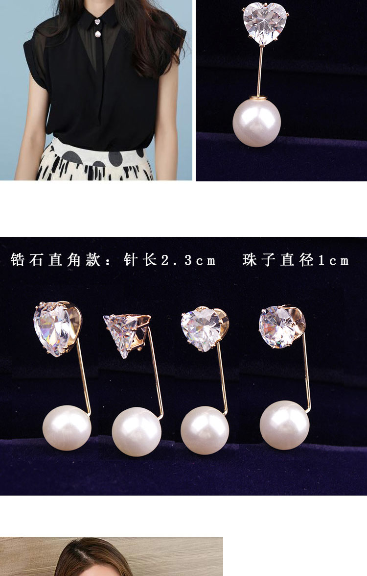 Thời trang Hàn Quốc ngọc trai pin châu Âu và Hoa Kỳ mới đơn giản chống ánh sáng trâm cài nhỏ pin cố định khóa phụ kiện nữ - Trâm cài ghim cài áo vest nữ