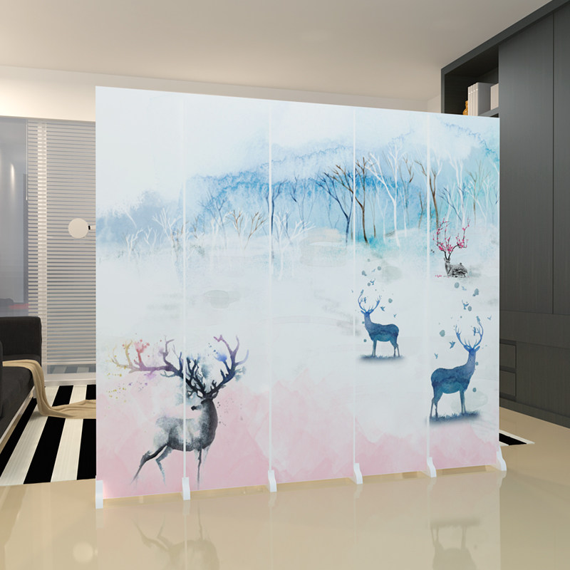 Screen partition Living room Office bedroom Xuanguan Folding mobile cloth Art Easy modern minimalist Eurostyle small family-Taobao