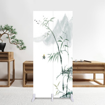  New Chinese style screen partition living room solid wood folding mobile bedroom blocking home entry door entrance folding screen wall
