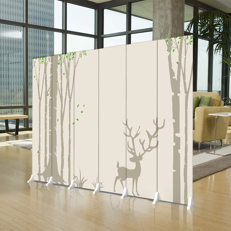 European screen partition fashion simple Mobile Mobile Folding Portal Hotel Bedroom Room Living Room Fabric Folding Screen