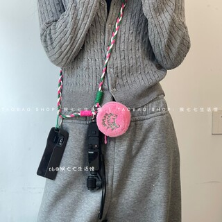 猴七七*适用大疆pocket3运动相机斜挎绳可爱撞色相机配件挂绳