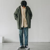 Hey Ma Qizuo Original Japanese Retro Mens Tide Brand Casual Jeans Loose Pants Couple Straight Pants Harbor Style