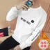 Mùa thu nam cổ tròn cộng với áo len nhung nhung phiên bản Hàn Quốc của những bộ quần áo ấm áp cho bé trai và thanh thiếu niên