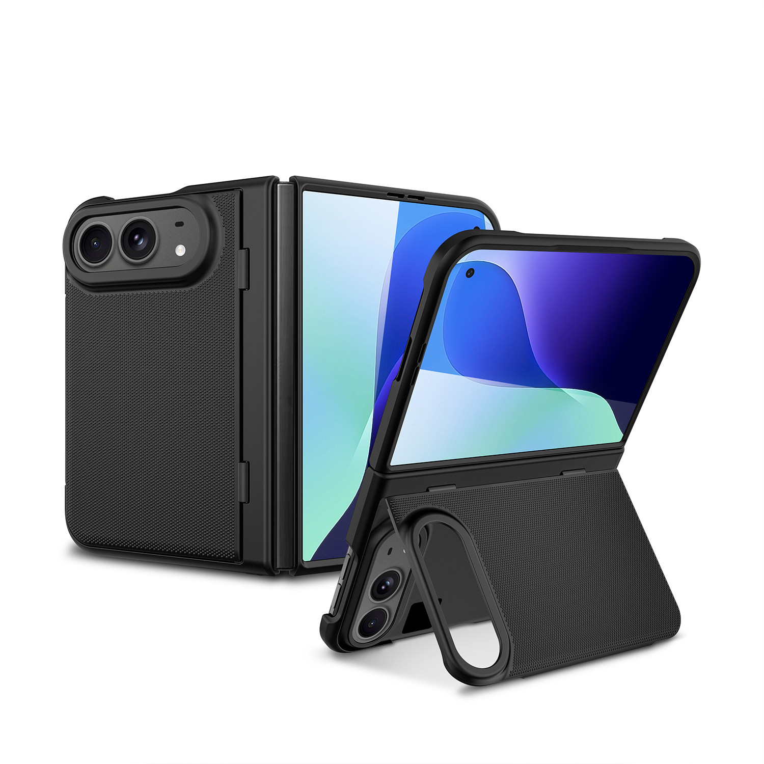 Style 4 — Card Stand Magnetic Front Frame Film iPhone Case
