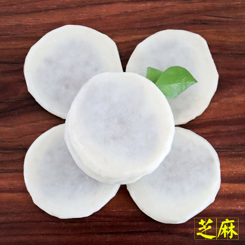 Sesame salted glutinous rice cake Xinyang specialty glutinous rice cake Round glutinous rice cake with salty sesame filling Pure glutinous rice handmade glutinous rice cake