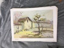 Spot finished painting gouache still life painting gouache landscape painting painting water color style source Hongcun color gouache