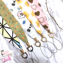 No neck mobile phone lanyard silk scarf ribbon Suitable for oppo Apple vivo broadband creative personality long sling female