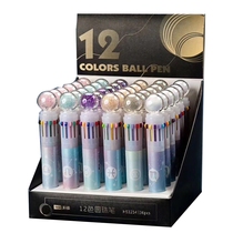 12-color ballpoint pen colorful constellation creative multi-functional students Press color ballpoint pen multi-color ball pen