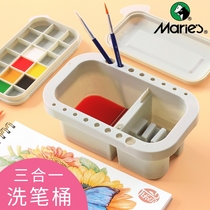 Marley brush bucket pen with palette painting palette painting palette wash pen set art rinse Pen Holder