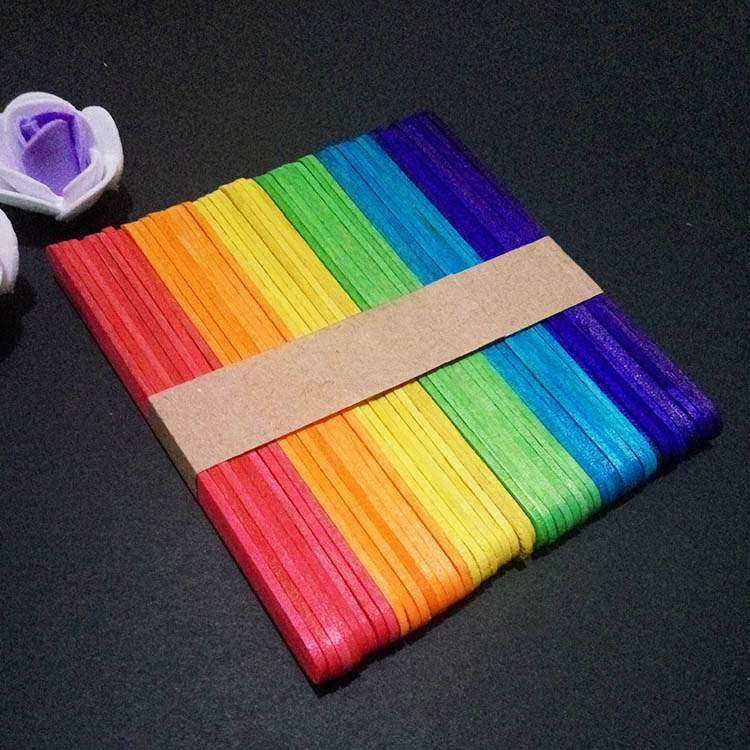 Đồ chơi trẻ em que kem sáng tạo DIY vật liệu thủ công popsicle que kem que gỗ dải vật liệu nhà thiết bị mầm non