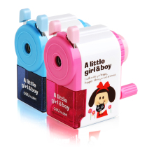 Del office 0641 hand shake free mail cute pen knife Korean creative pencil sharpener student stationery