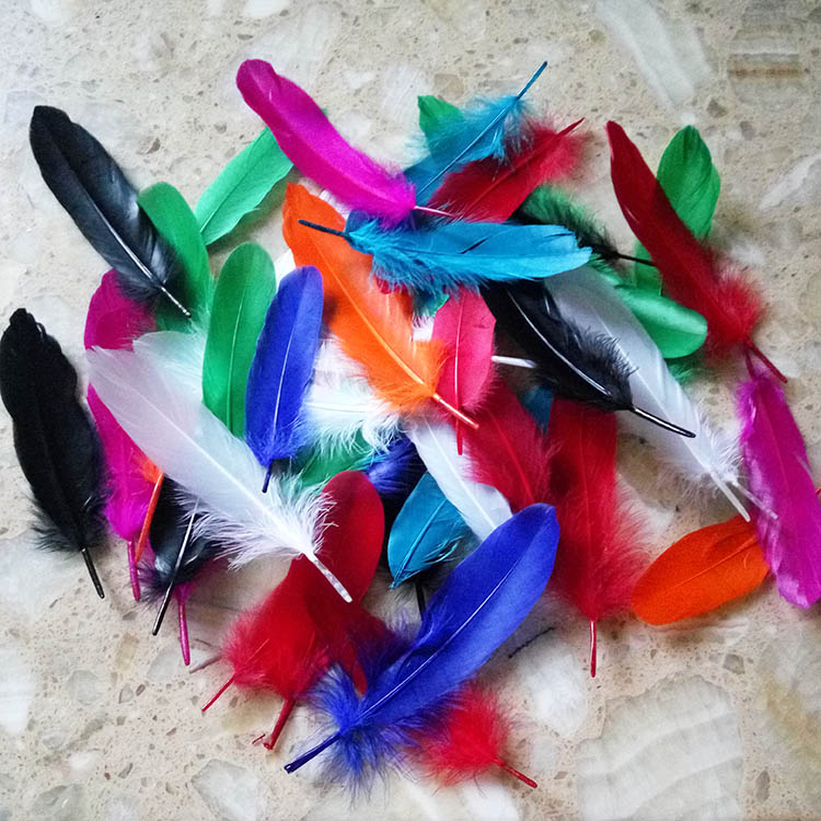 Feather DIY Ornament Children Handmade Materials Creative Color Feather accessories Decorative Utensils