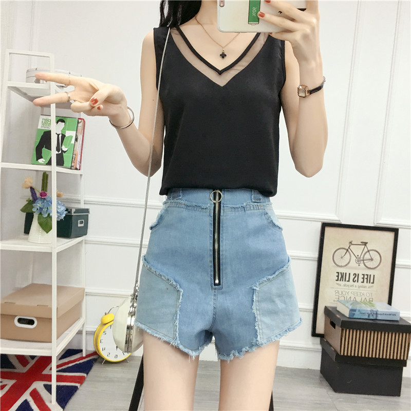 Mùa hè 2019 của phụ nữ mới ra khỏi áo vest của phụ nữ không tay trong áo sơ mi màu rắn - Áo ba lỗ áo vest nữ