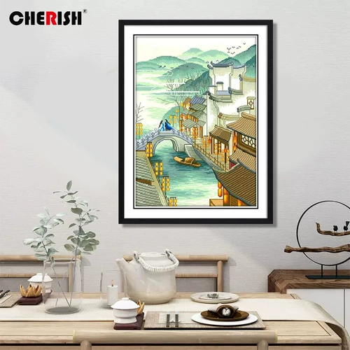 Lowerish Cross Emelcodery 2022 Новая линейная вышивка Jiangnan Skeerny Small Pack Китайская простая новичка ручной работы ручной работы