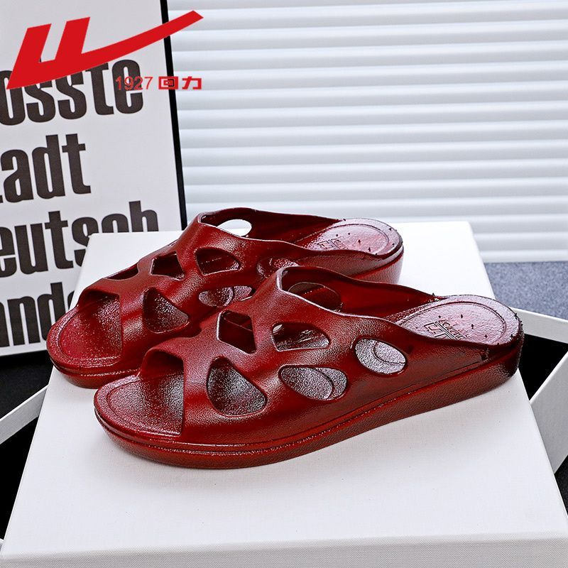 Authentic Huili All-Season Oil-Resistant Slippers for Middle-Aged and Elderly Men and Women, Suitable for Outdoor Wear, Durable, Non-Slip, Soft-Soled, Comfortable, Mom's Home Rubber Shoes