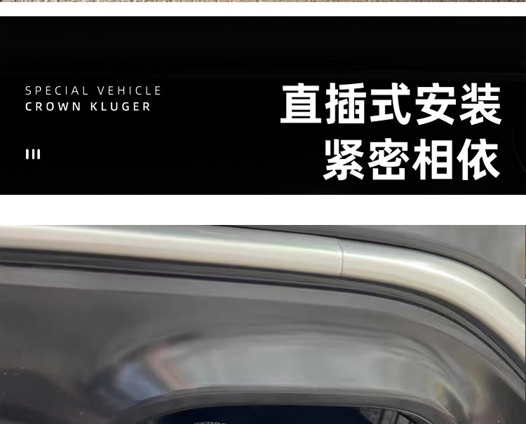 Suitable for Toyota Crown Land Release Special Carbon Fiber Tail Throat Exhaust Pipe Decoration Cover Sports Exterior Decoration Decoration