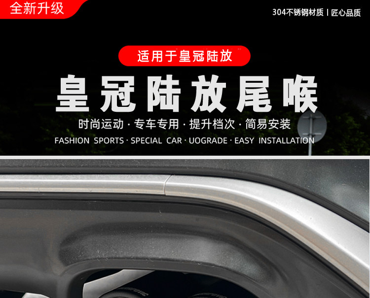 Suitable for Toyota Crown Land Release Special Carbon Fiber Tail Throat Exhaust Pipe Decoration Cover Sports Exterior Decoration Decoration