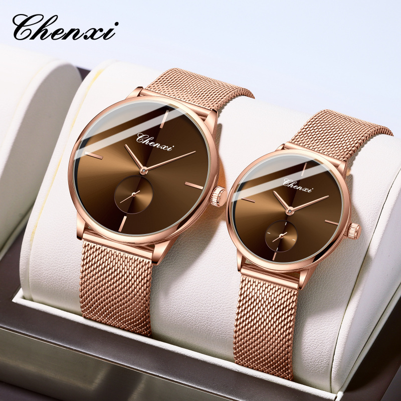 Morning Light Steel Mesh Thin Couple Watch Fashionable Simple Waterproof Men's and Women's Quartz Watch Morning Light Steel Mesh Thin Couple Watch Fashionable Simple Waterproof Men's and Women's Quartz Watch