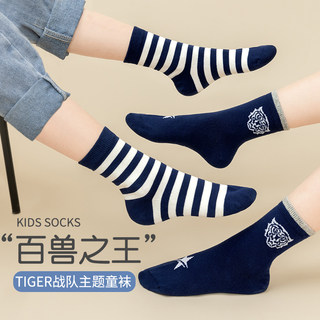 Children's Socks, Pure Cotton Feel, Autumn and Winter Style, Boys, Middle and Older Kids, Teenagers, Boys, Spring and Autumn, All-Cotton, Seamless, Boys' Autumn Style