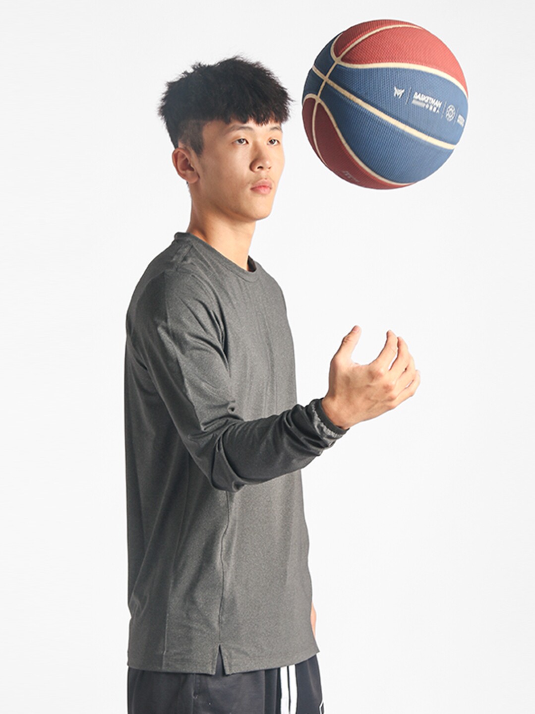 Basket man long-sleeved T-shirt men's autumn/winter fork training clothes fast dry clothes bottom fitness running basketball warm-up sportswear