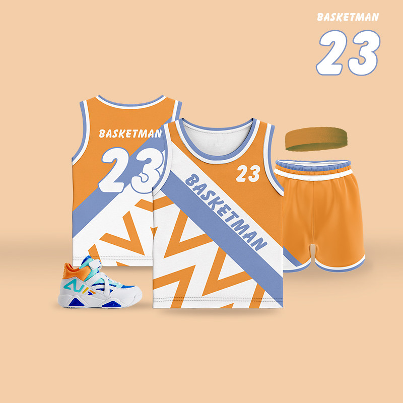 Basketmen Children's basketball uniforms custom-made boys'girls' sports clothes for young children to play fewer children's training camps-Taobao