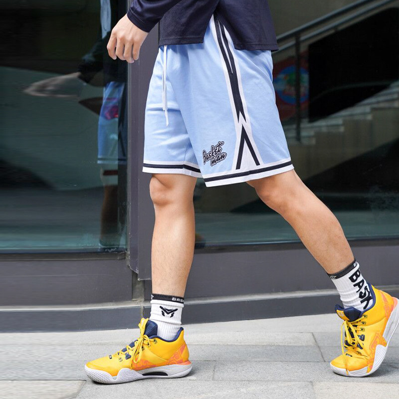 Basketball men's sports shorts men's basketball pants American retro ball pants training women's quick-drying North Carolina blue five-point pants