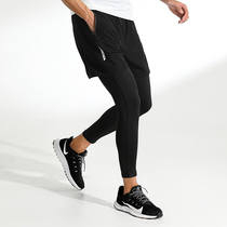 Basketball Fake Two Sports Pants Men Tight Pants Splicing 90% Pants Training Long Pants Fitness Running Speed Dry High Slingshots
