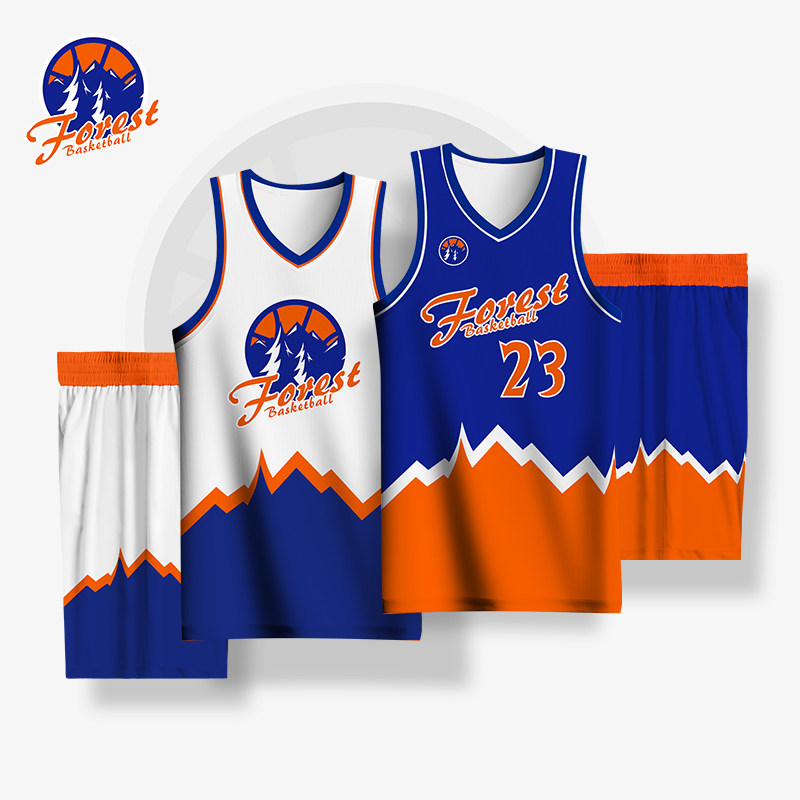 Street Jersey Basketball Suit Men's Custom Group Buy Orange Red Black Match Team Suit Personality Trend Vest Imprint