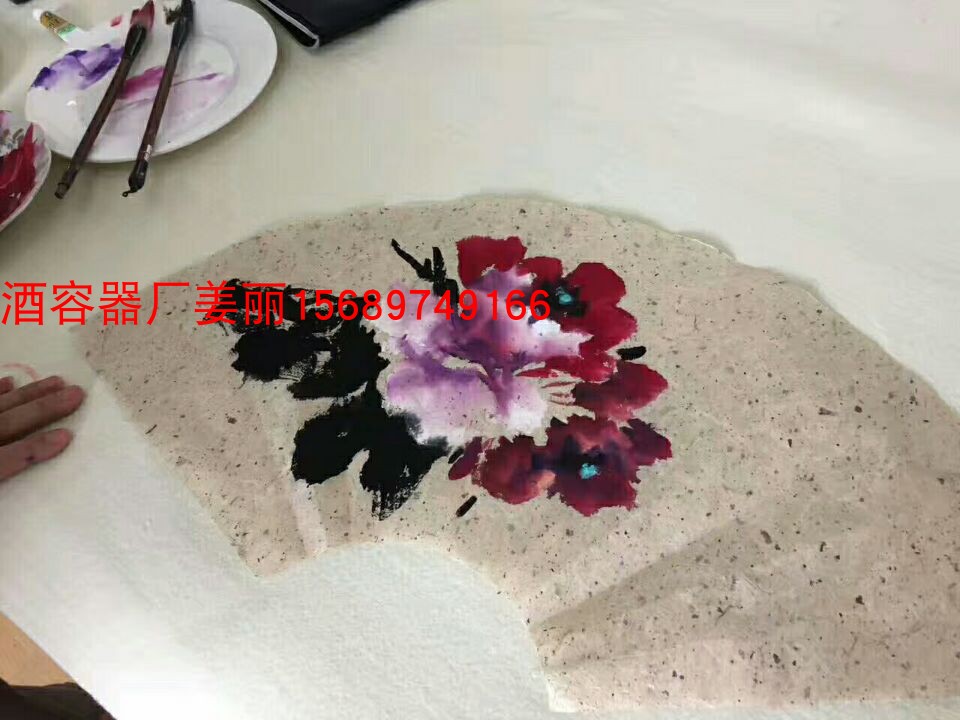 40*40 Mulberry paper Calligraphy painting Moxibustion Moxibustion Fire Dragon Moxibustion Mounting wine basket Wine jar Wine bottle