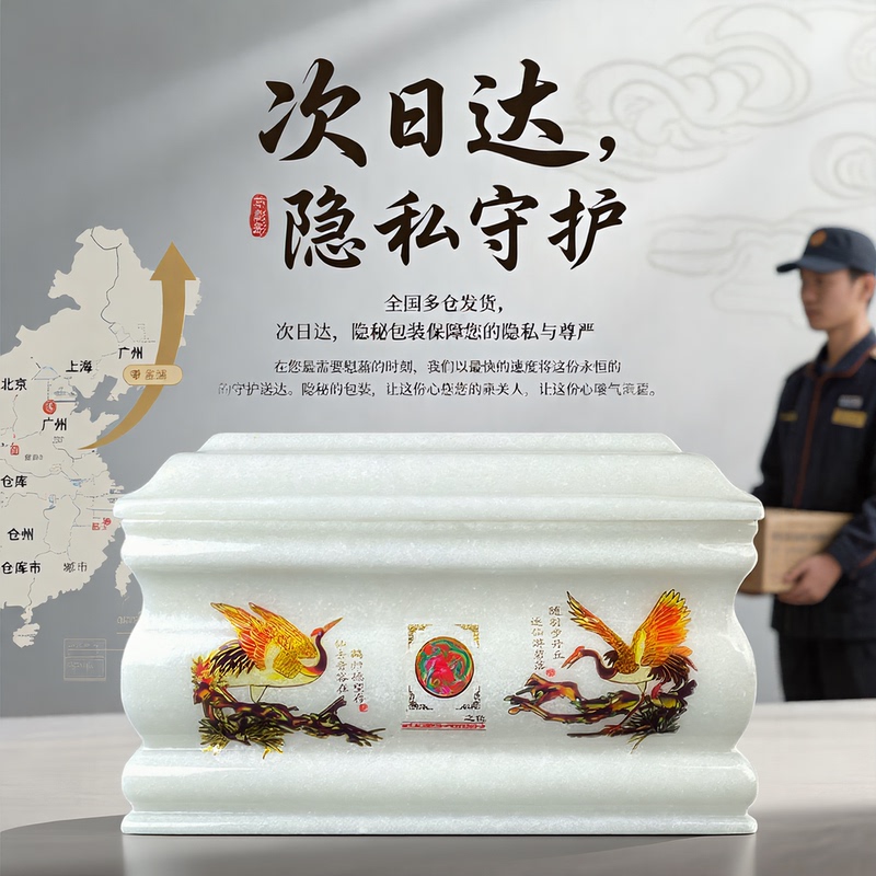 Gray Bone Box, Ancient Ash Box, Bone Fire Box, High-End Jade Crystal, High-Grade White Marble, Ceramic Urn for Men and Women, Coffin Gray Bone Box, Ancient Ash Box, Bone Fire Box, High-End Jade Crystal, High-Grade White Marble, Ceramic Urn for Men and Women, Coffin
