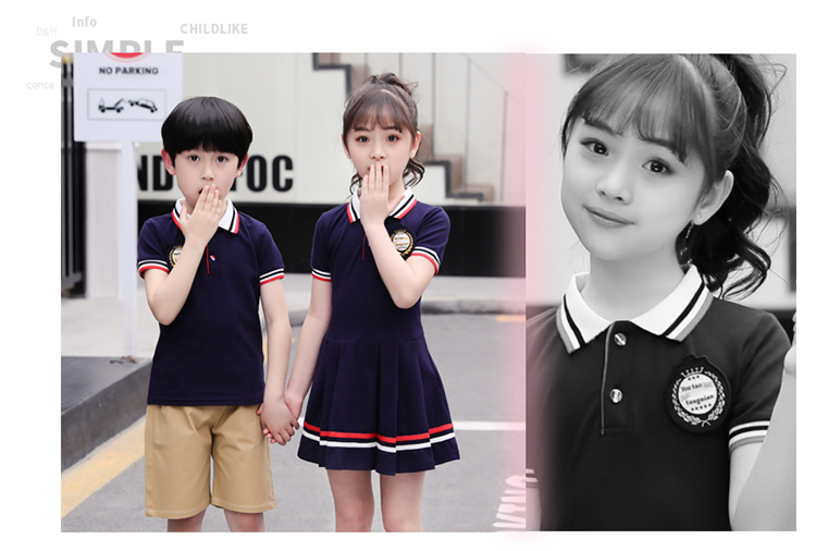 Quần áo mẫu giáo mùa hè Cô gái gió Anh ăn mặc trẻ em tốt nghiệp biểu diễn hợp xướng lớp quần áo đồng phục tiểu học - Đồng phục trường học / tùy chỉnh thực hiện đồ bộ trẻ em